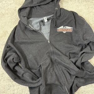 Chris Stapleton Gray Zip-Up Hoodie with Logo